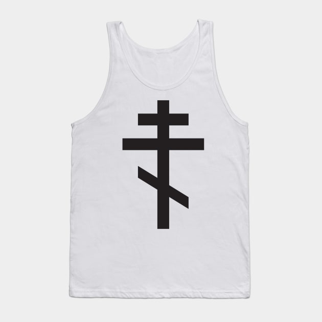 Orthodox Cross in Black Tank Top by Apache Sun Moon Rising